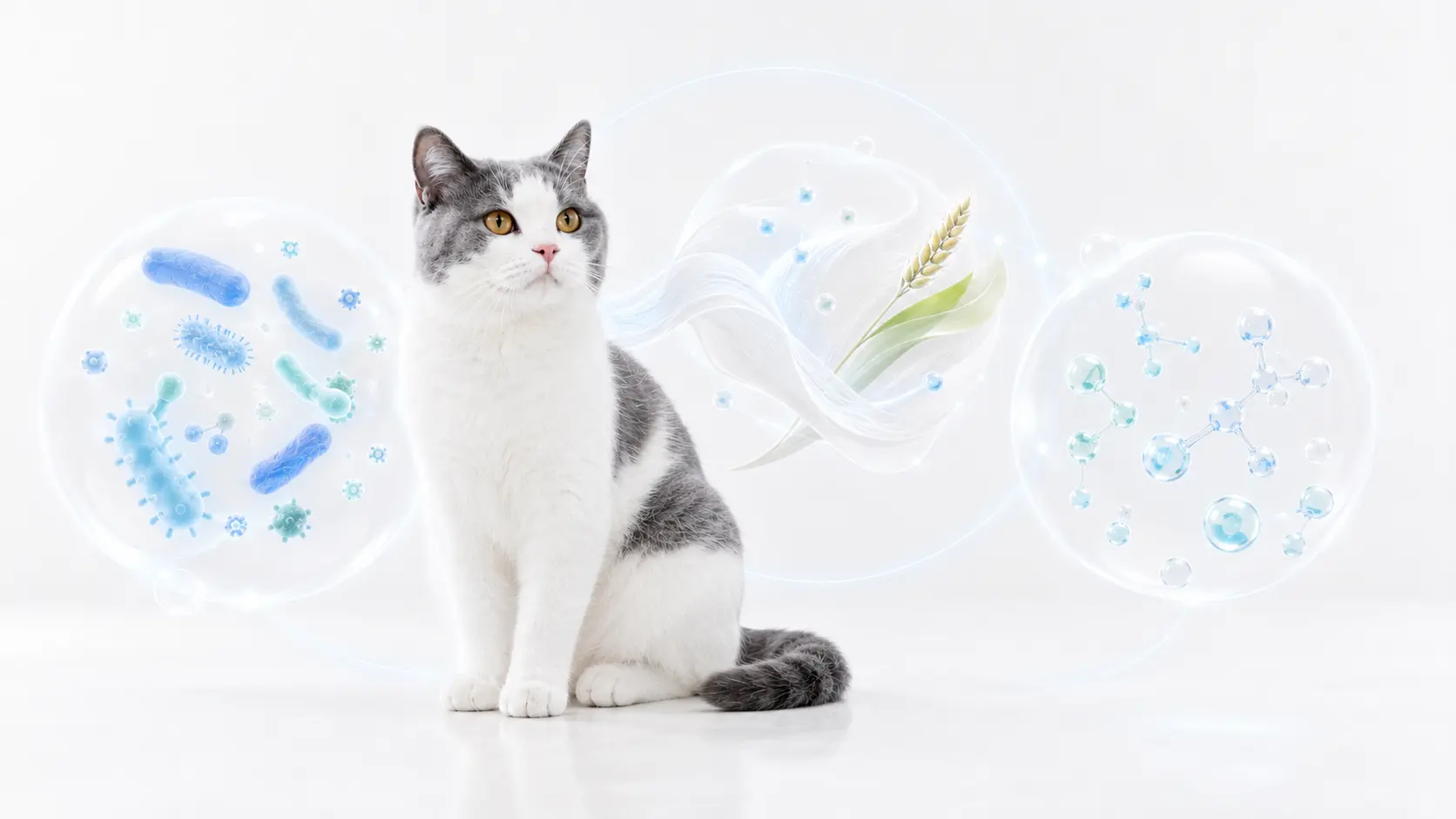 โปรไบโอติก พรีไบโอติก และโพสต์ไบโอติกสำหรับแมว