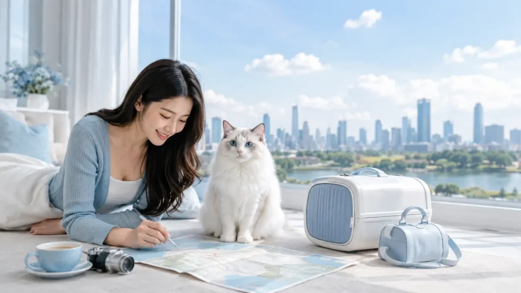 ทาสแมวยุคใหม่วางแผนกิจกรรมและการเดินทางร่วมกับแมว