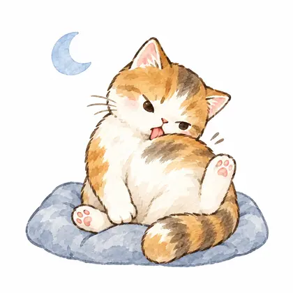 แมวเลียขนจนรบกวนการนอนและกิจวัตร