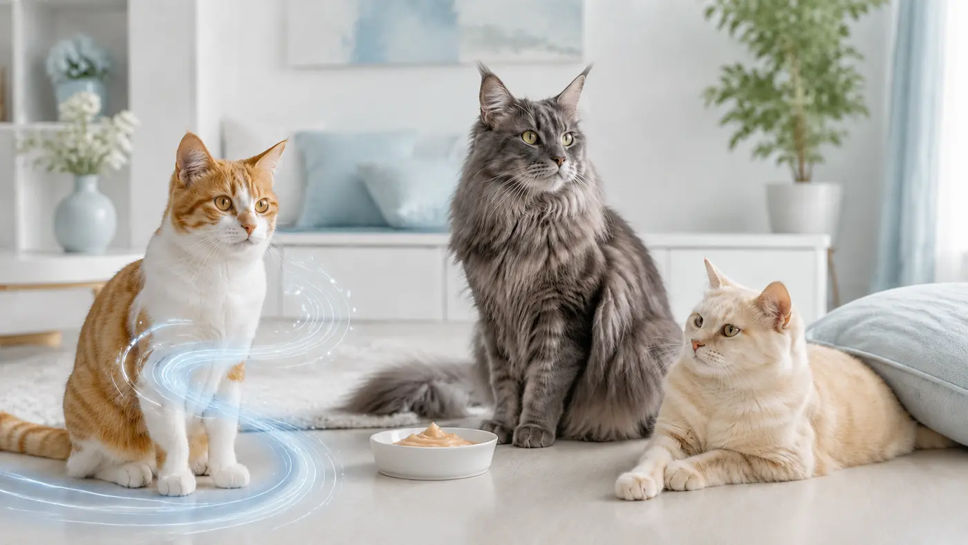 แมวสามตัวกับแนวคิด Functional Cat Treat ปี 2026