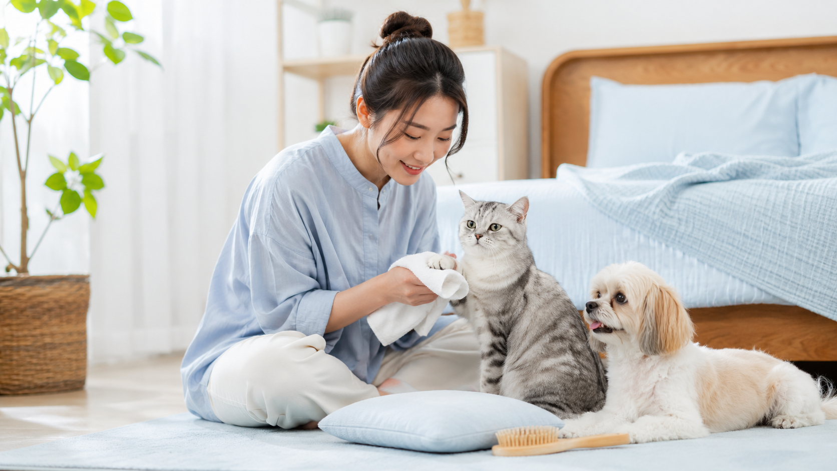 วิธีป้องกันเชื้อราแมวและแบคทีเรียผิวหนังด้วยการเช็ดอุ้งเท้าให้แห้ง